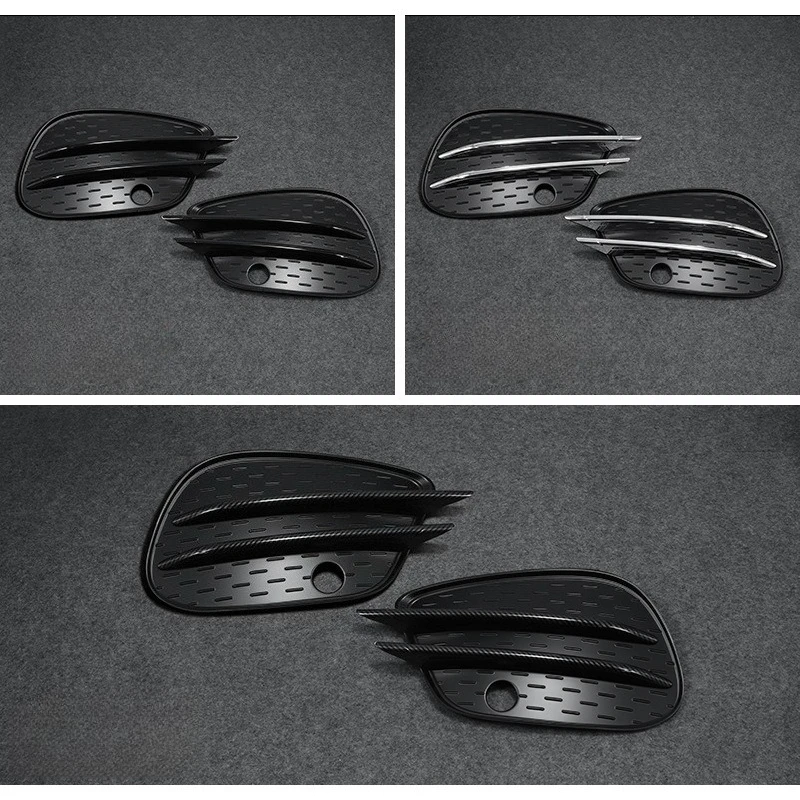 메르세데스 벤츠 GLE W166 2015-2019 프론트 범퍼 에어 블레이드 안개등 트림 글로시 블랙 ABS 립 스포일러 외장 스타일링 키트