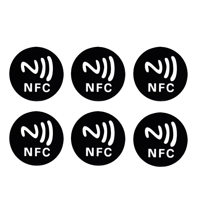 6pcs NFC Ntag213 Ntag215 Ntag216 TAG 213 13.56MHz Universal Label RFID Sticker Token Patrol Ultralight
