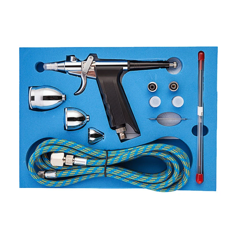 Spray Gun Dualaction Air Brush Airbrush with Accessories Kit 0.2/0.3/0