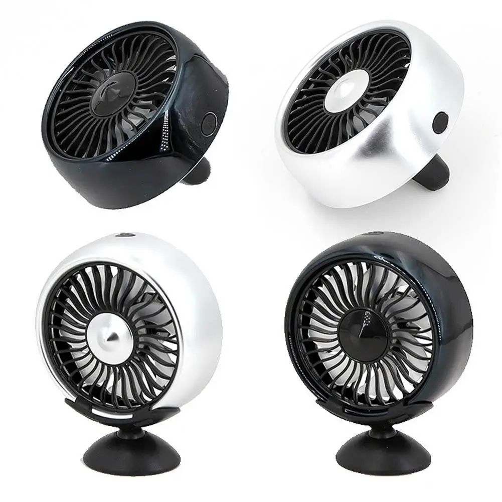 12V Electric Car Fan 360 Degree Rotatable 3 Speed Dual Head Car Auto Cooling Air Circulator Fan For Car Office dropshipping