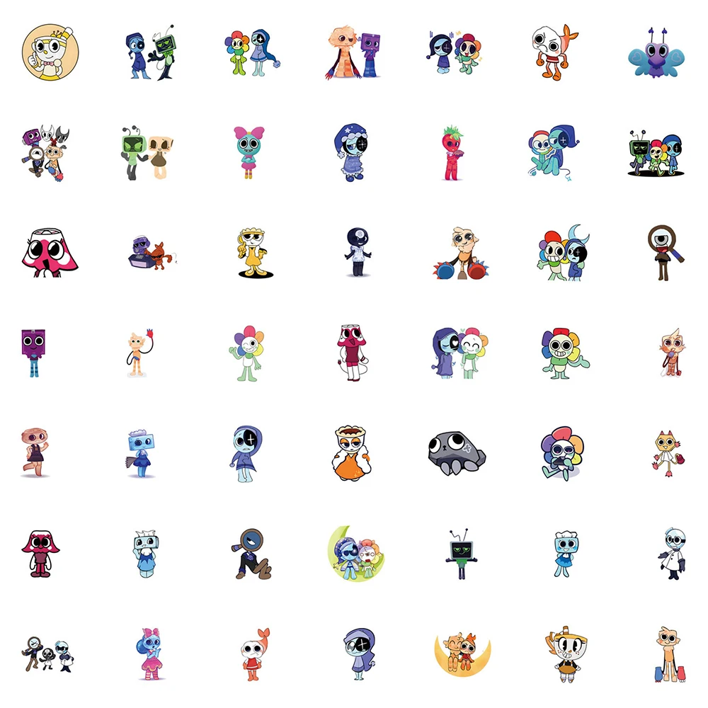 Cartoon Stickers 10/30/50pcs Game Sprunki Dandys World Stickers Decals DIY Laptop Scrapbooking Phone Suitcase Car Cartoon Anime Sticker for Kids