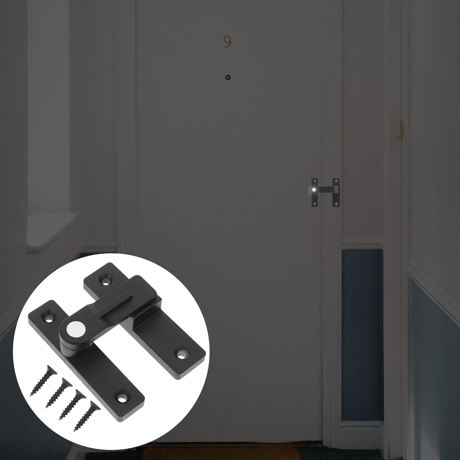 Zinc Alloy Sliding Door Lock Latch Sliding Barn Door Lock Home Door Lock Stylish Luminous Door Security Lock Metal Door Lock