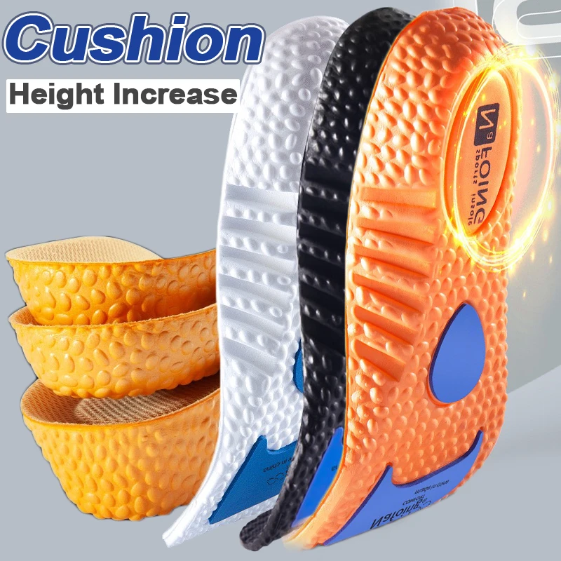 thumbnail image 4 of Plantillas de espuma viscoelástica para aumentar la altura, con amortiguación gruesa, con absorción de impactos, soporte para el arco, suela para zapatillas deportivas para correr, almohadillas ortopé, 4 of 5