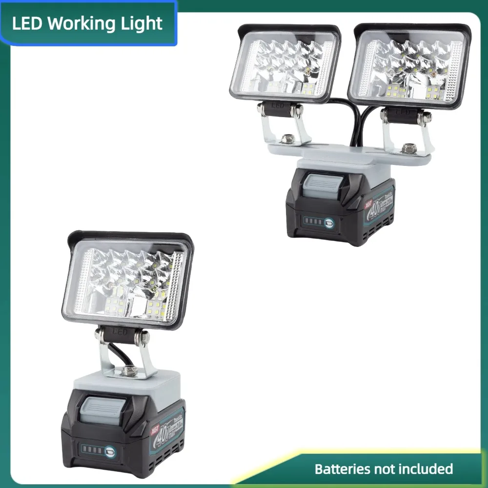 28W 56W LED Work Light, Suitable for Makita 40V Lithium-ion Battery Powered Portable Outdoor Lights (excluding Batteries) outdoor work lithium battery 18w suitable for makita bosch milwaukee dewalt baide tools camping mobile emergency lights