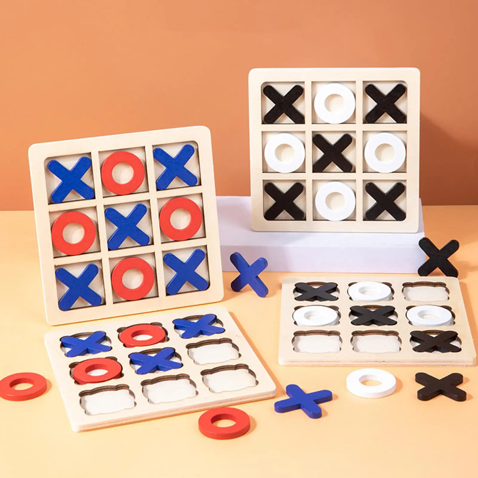 Wooden Tic TAC Toe for Kids Adults Traditional Travel Games Educational Toys