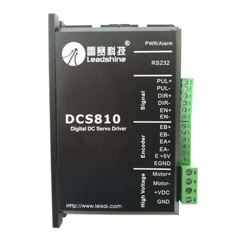 

Leadshine DC servo driver DCS810 work 24-80 VDC out 1A to 20A suitable for DCM50207/DCM50205 motor