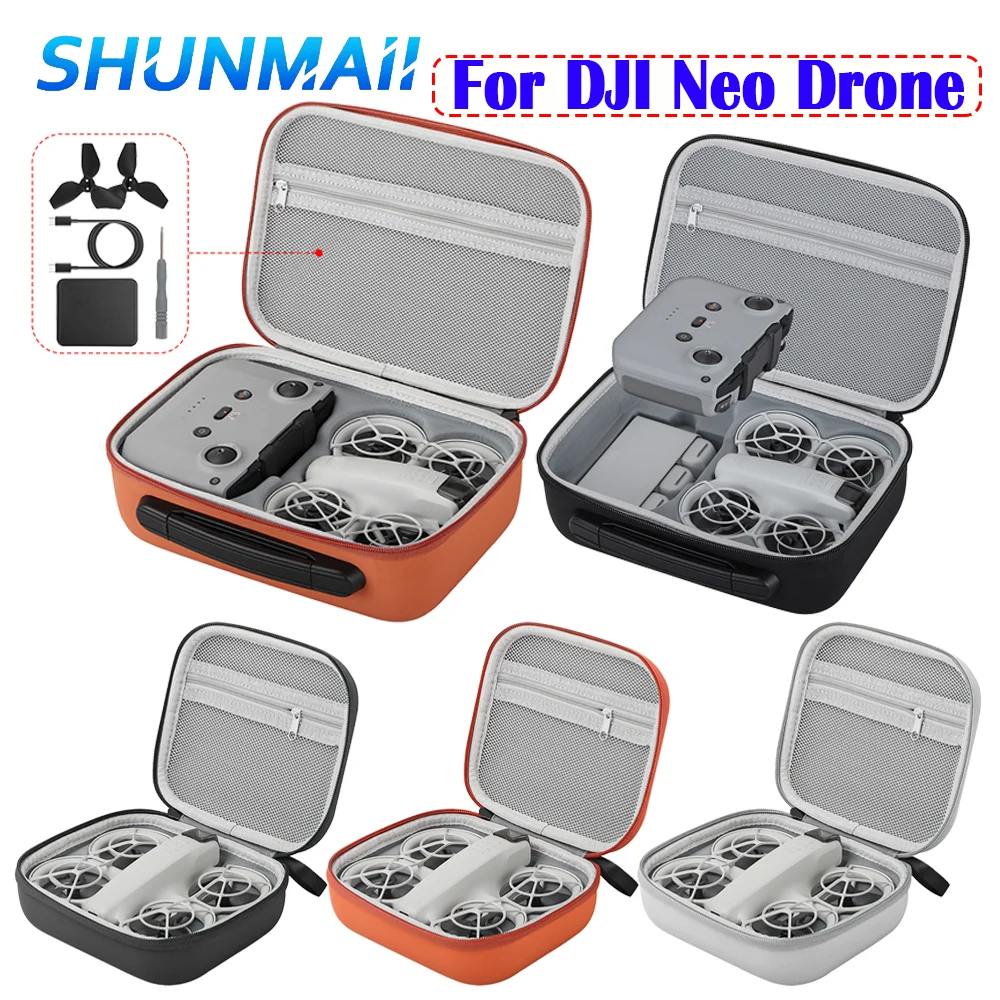 Portable Case for DJI Neo Drone Shockproof Storage Bag Carrying Box for Neo Flight Battery Charging Cable Controller Case