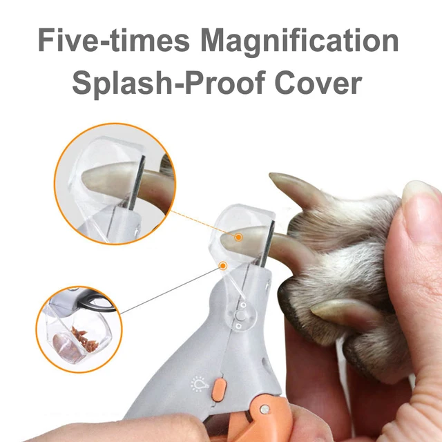 Dog Nail Trimmer 5X Magnification Dog Nail Clipper Cat Claw Trimmer for Trimming Cats & Dogs Nails & Claws 5