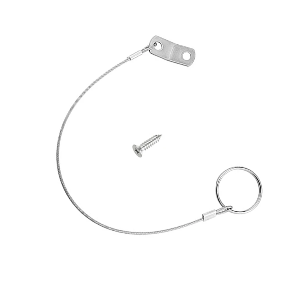 

Heavy Duty Stainless Cable Lanyard Tether with Quick Release Ring For 1 Loop 40lbs Load Tested Corrosion Resistant