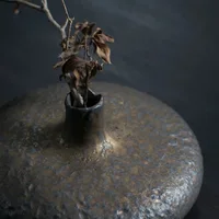 Chinese Style Ceramic Vase & Planter Set - Retro Flower Tea Tray Ornaments for Home Decor Mini Pottery Centerpiece TabletopDecor 5