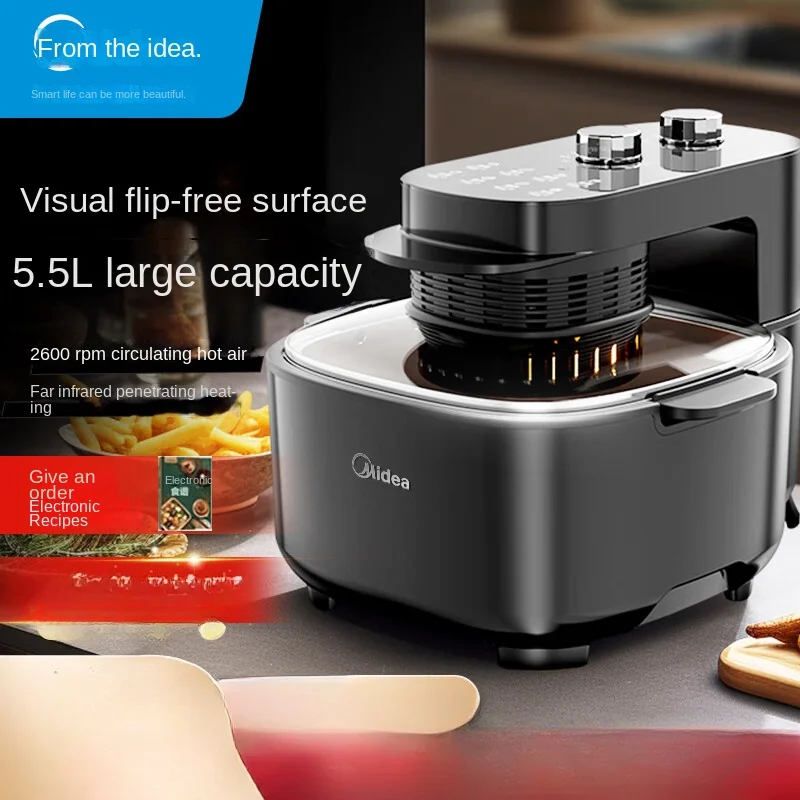 Midea air fryer does not turn over 5.5L large capacity through heating baking and frying 2