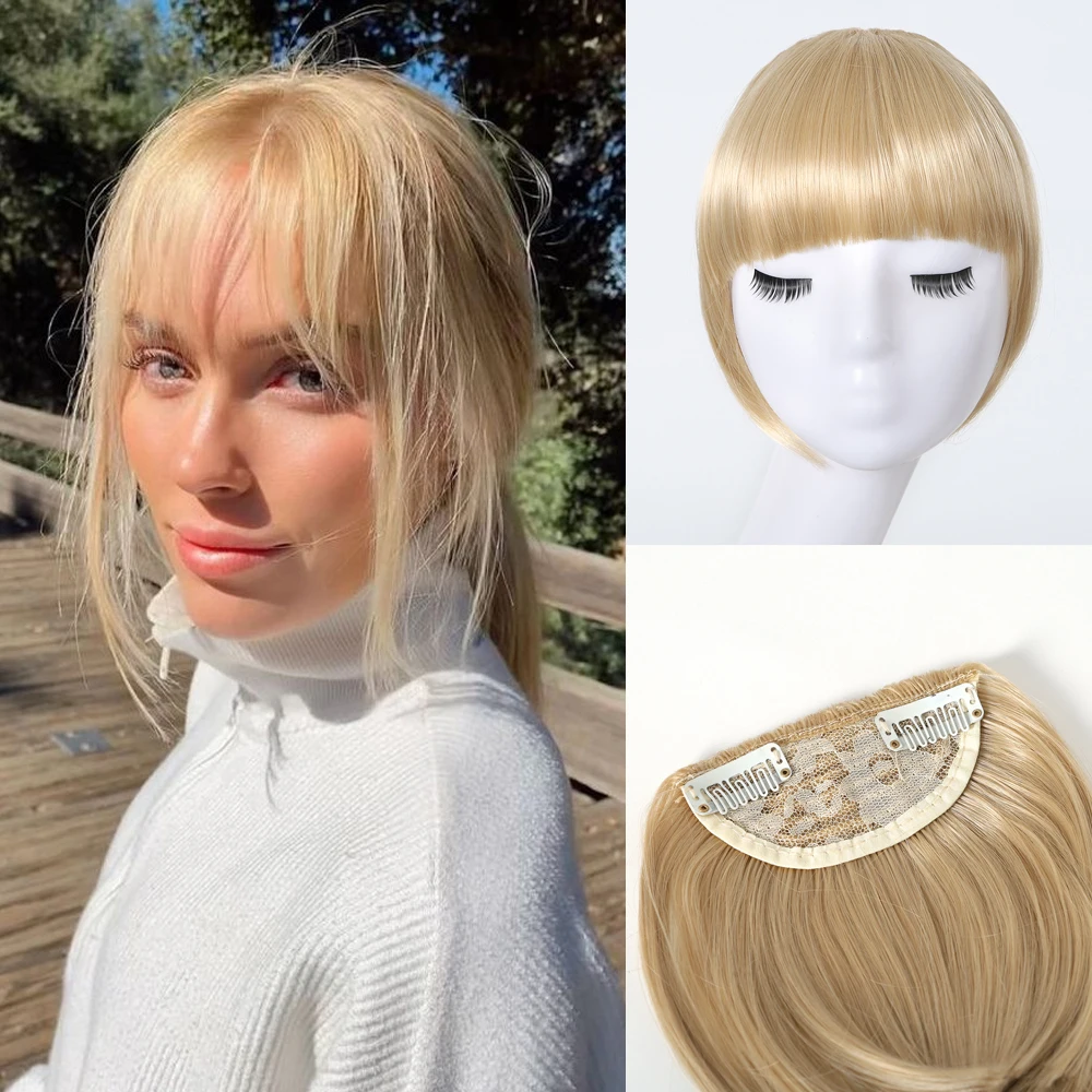 Clip-In Pony Seitlicher Pony – Dunkelbraun, 25 Cm, Aus Simuliertem Echthaar, Für Natürlichen Look