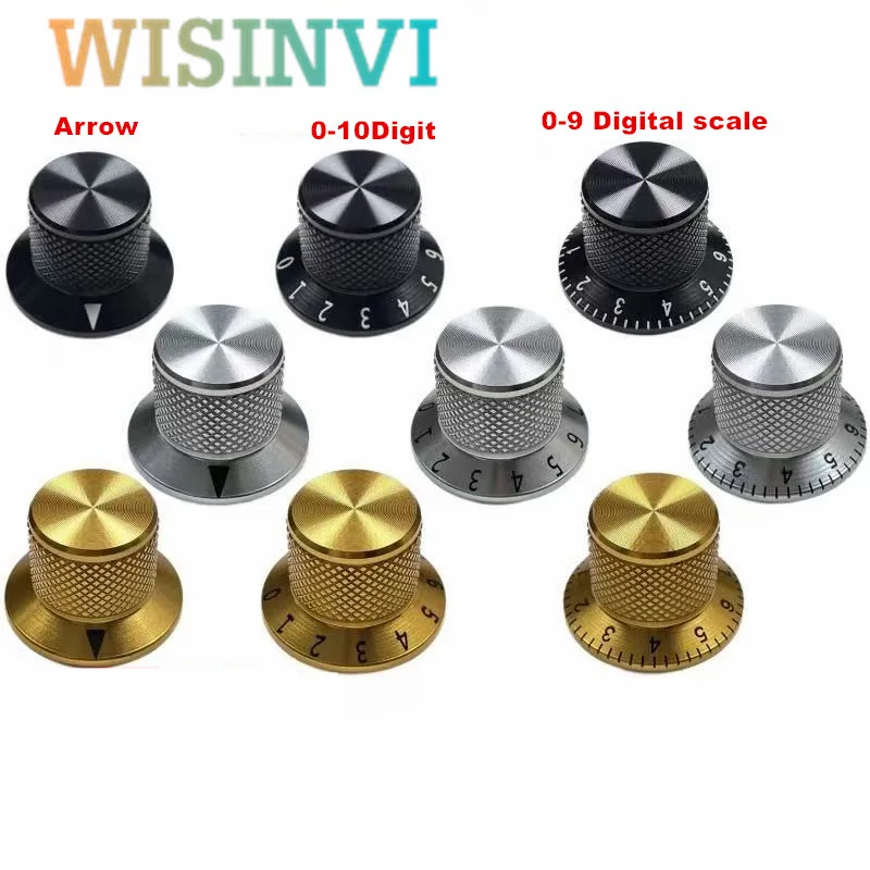 1 Stück 25x17mm Aluminium Gitarren-Ton- und Lautstärkeregler Drehknöpfe, E-Gitarren-Knopfkappen, Blumenschaft-Potentiometer-Knopfkappe – Detail 2