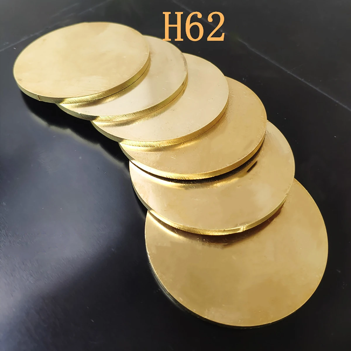 Plaque Ronde Laiton H62 - Diamètre 60 Mm - Épaisseur 0,8 Mm - Lot De 2 Pièces - Cuivre Massif Pur