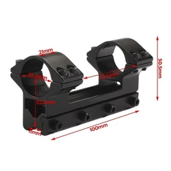 Tactical Hunting Flat Top Dual Scope Mount Rings (11mm)
