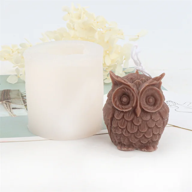 Stampo Per Candele In Silicone A Forma Di Gufo - Stampo 3D Per Candele Artigianali - Foto 7