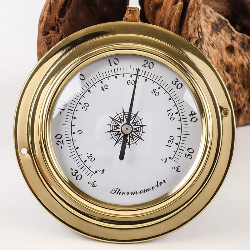 Wall Mounted Barometer Thermometer Hygrometer Weather Station Clock for