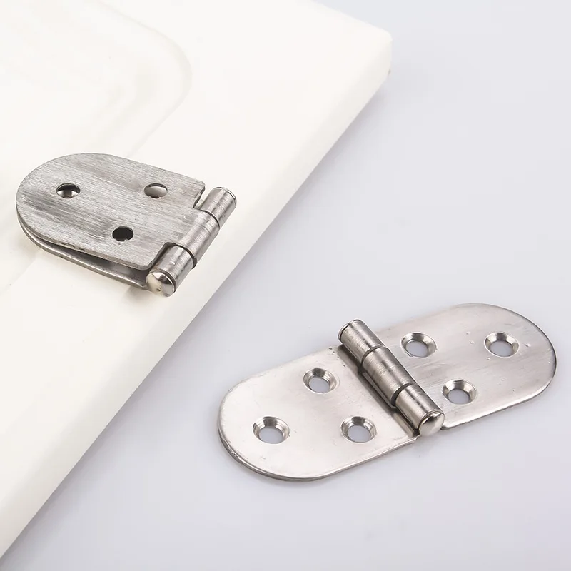 201 Stainless Steel Flush Hinges 180 degree Cabinet Hinges Door Semicircle Furniture Accessories 1PCS