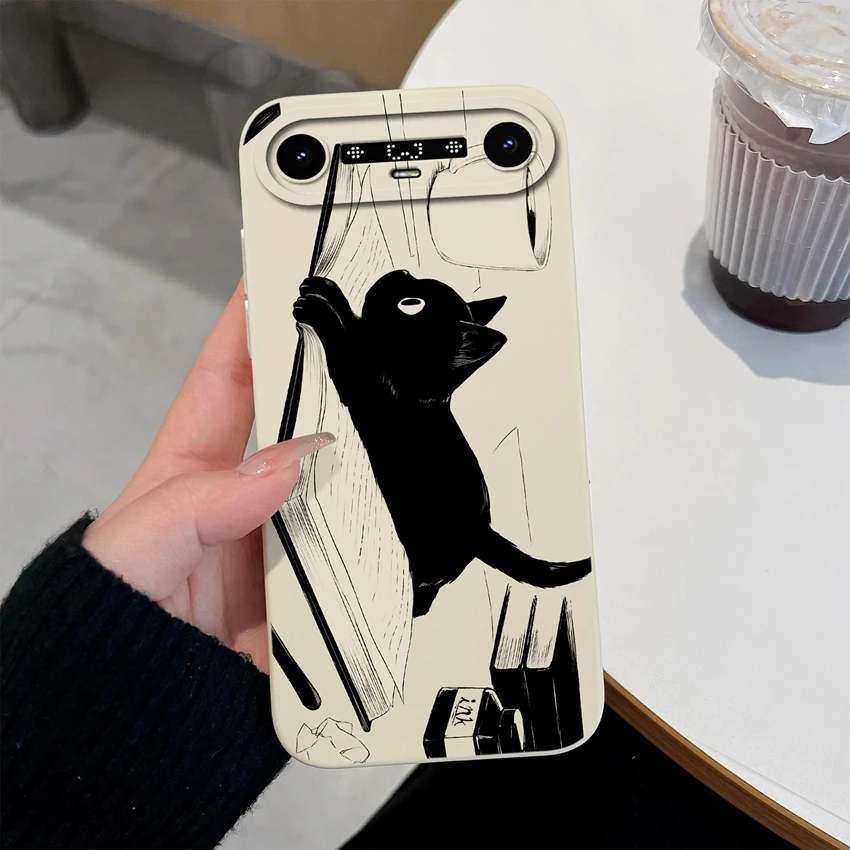 Beautiful Clouds Pattern Slim Liquid Silicone Anti-Slip Phone Case