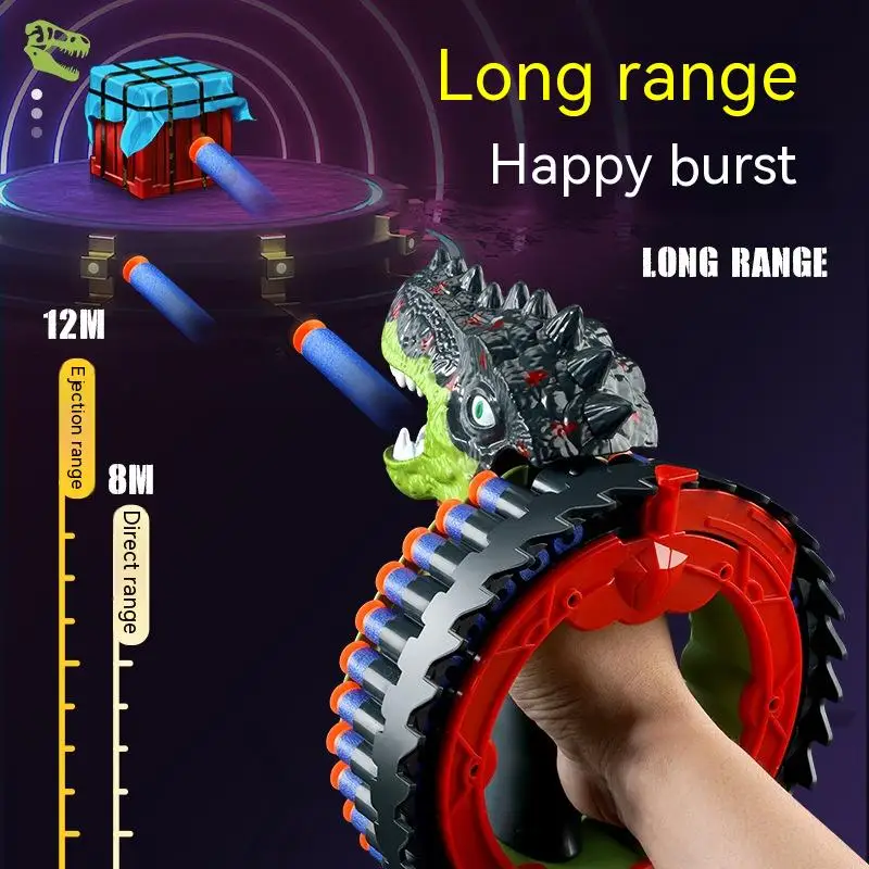 Children\'s Toy Gun Dinosaur Pistol Parent-child Interaction Simple Toy Electric Multiple Shot Soft Bullet Soft Bullet Gun Gifts