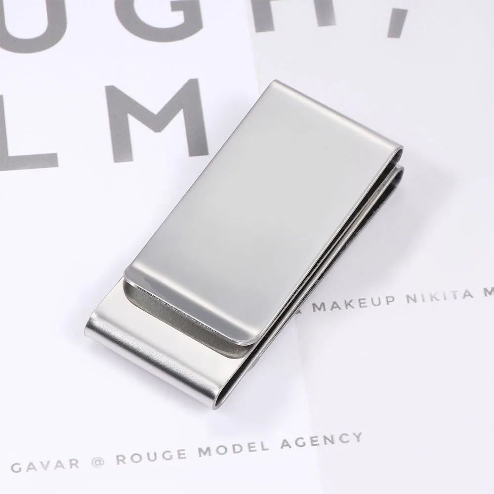 1Pc Stainless Steel Metal Money Clip Dollar Design Fashion Simple Silver Dollar Cash Clamp Holder Wallet For Men Women 5