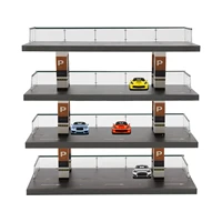 1:64 Car Diorama Parking Lot Car Model Collection Display Cabinet Stand 4 Tier 24 Display Slots 1