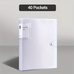 Deluxe Portfolio Binder with Clear Sleeves (White - 40 pages)