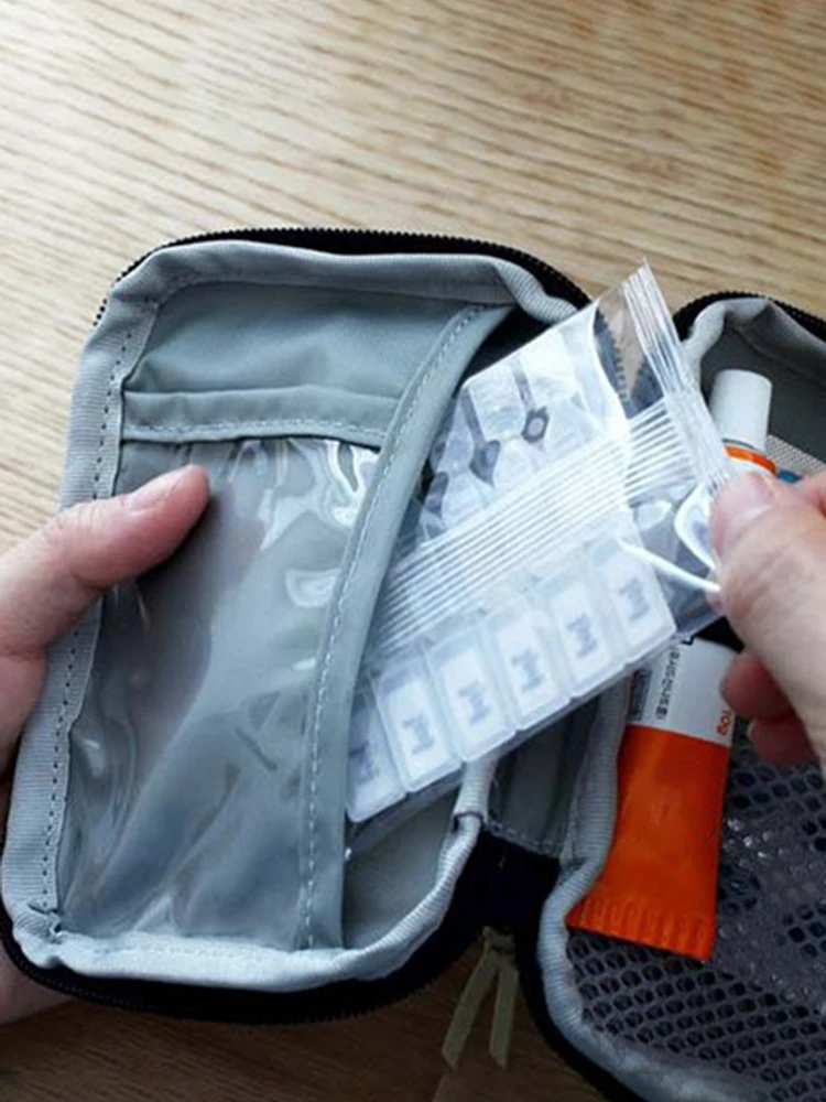 Mini Tragbare Medizin Tasche Reise Erste Hilfe Kit Medizin Tasche Lagerung Tasche Überleben Kit Medizin Box Outdoor Notfall Camping – Detail 8
