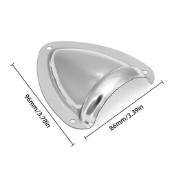 Stainless Steel Marine Clamshell Cover - UV - Proof Vent Accessory (Large)