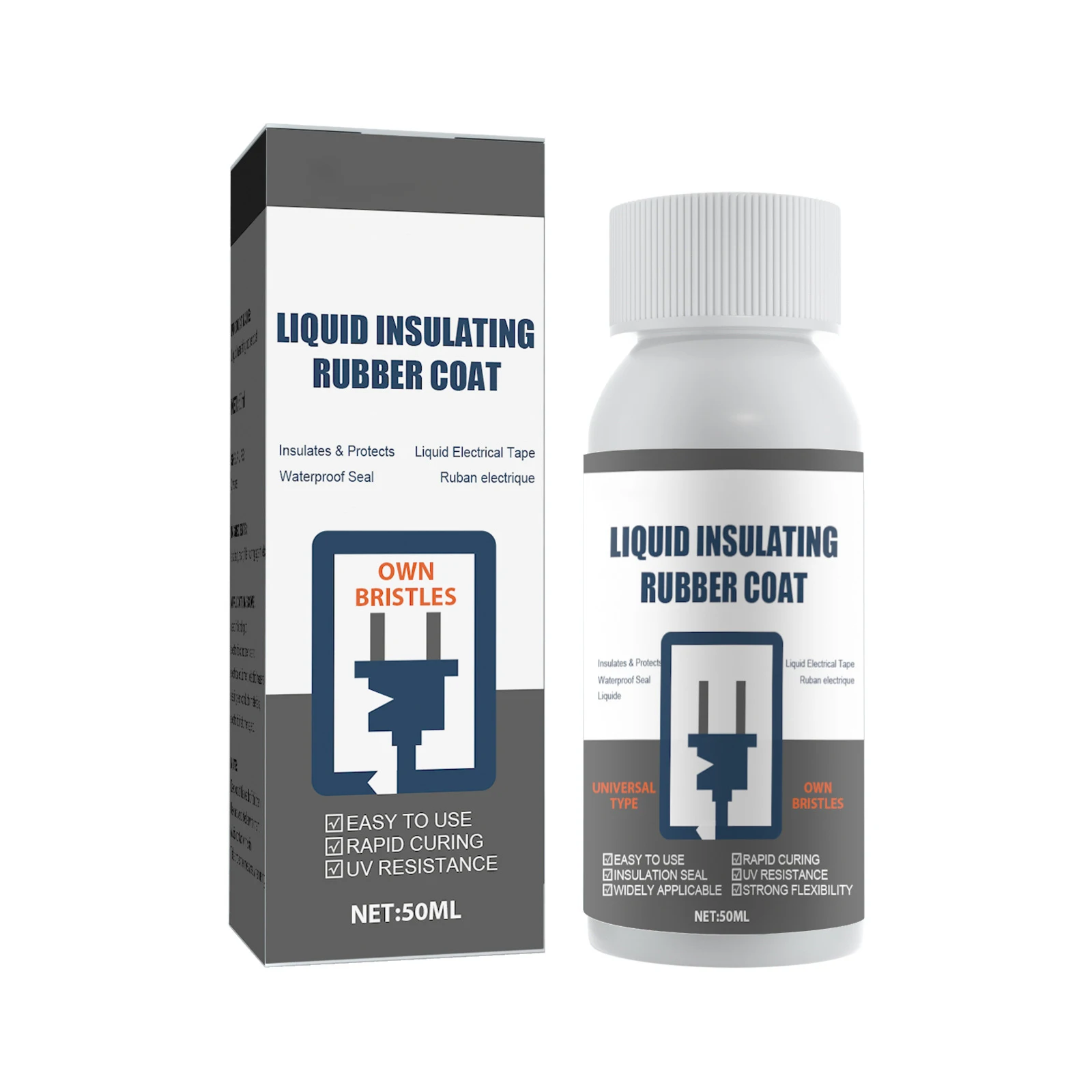 Nastro Isolante Liquido - Gel Isolante Elettrico Impermeabile Bianco E Nero - Foto 5