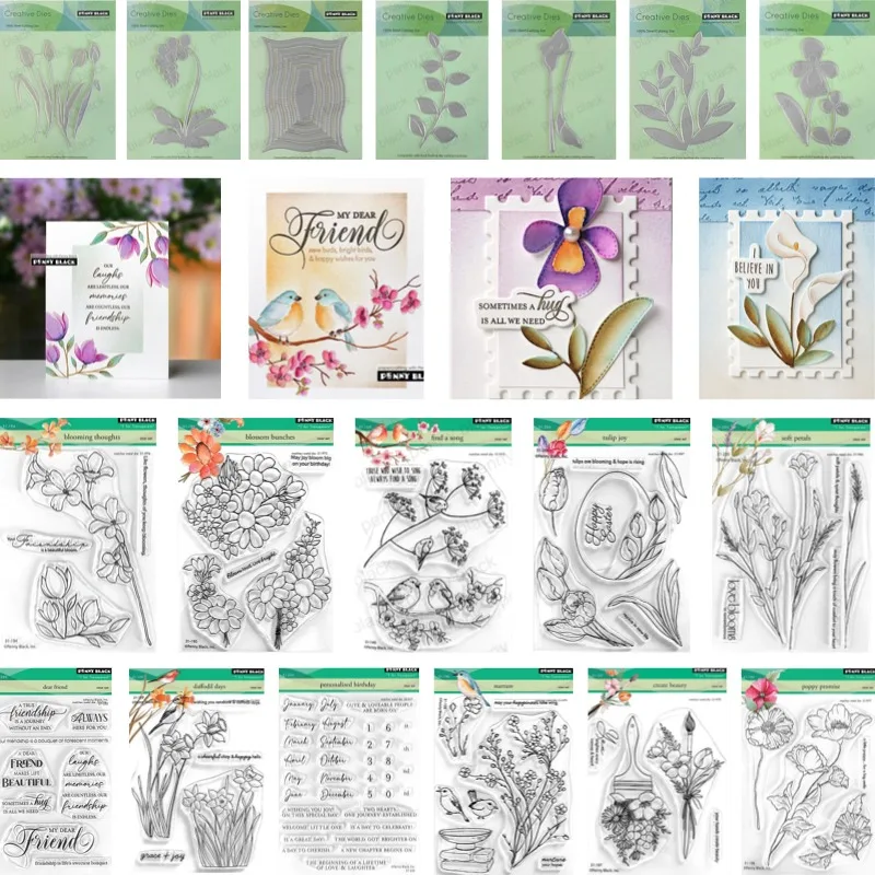 젠틀 스웰 프레임 스탬프 및 다이즈 신상품 2026 스크랩북 다이어리 데코레이션..