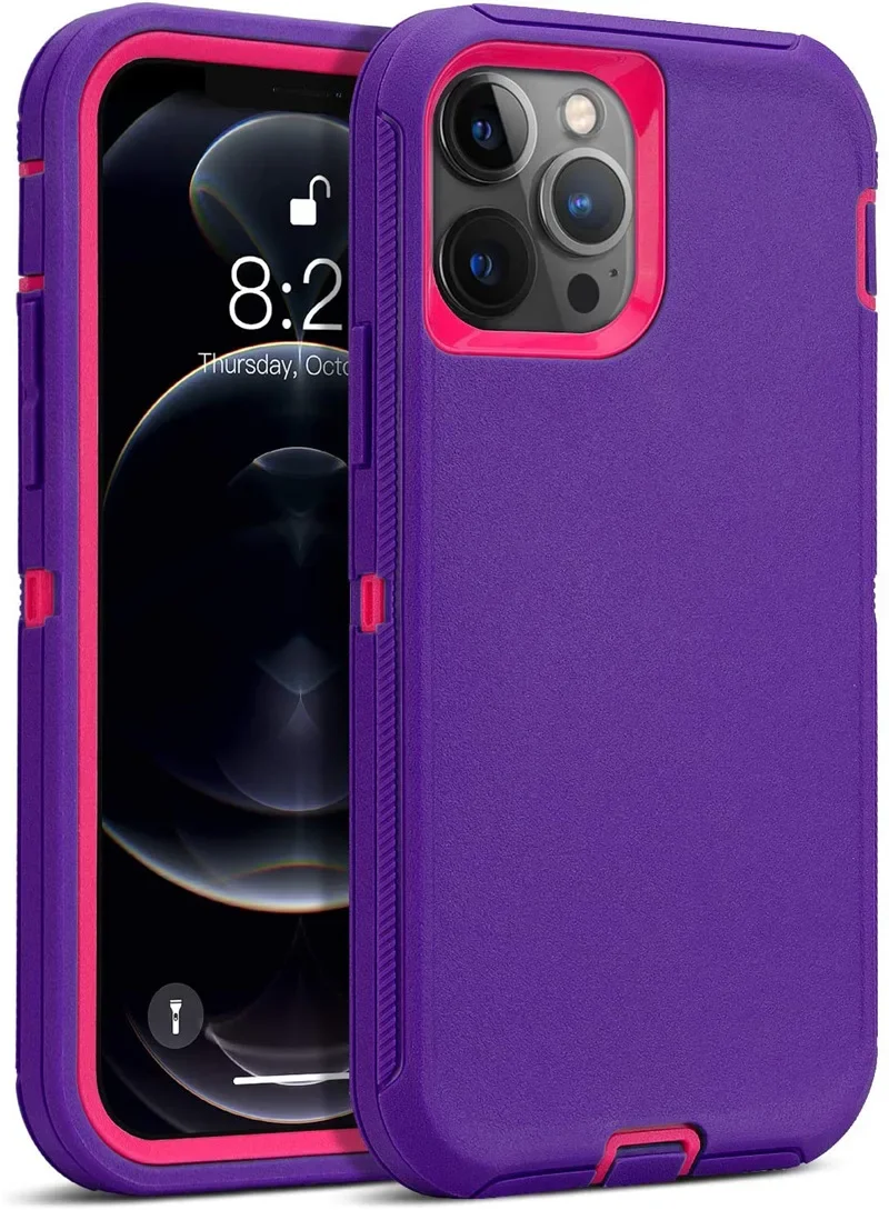 Hybrid Heavy Duty Armor Phone Case with Belt Clip Cover