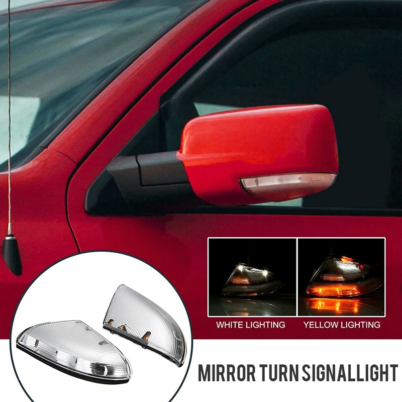 

Mayitr 1pair 12V Car Auto Front Reversing Mirror Turn Signal Light 6 LED Lamp Fit for Dodge Ram 1500 09-13 2500 10-13