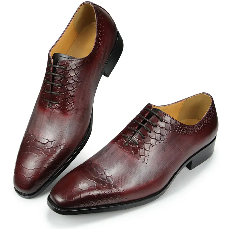 Elegant Office Genuine Cow Leather Shoes For Men Oxford Business Chaussure Luxury Fashion Design Dress Suit High Quality China