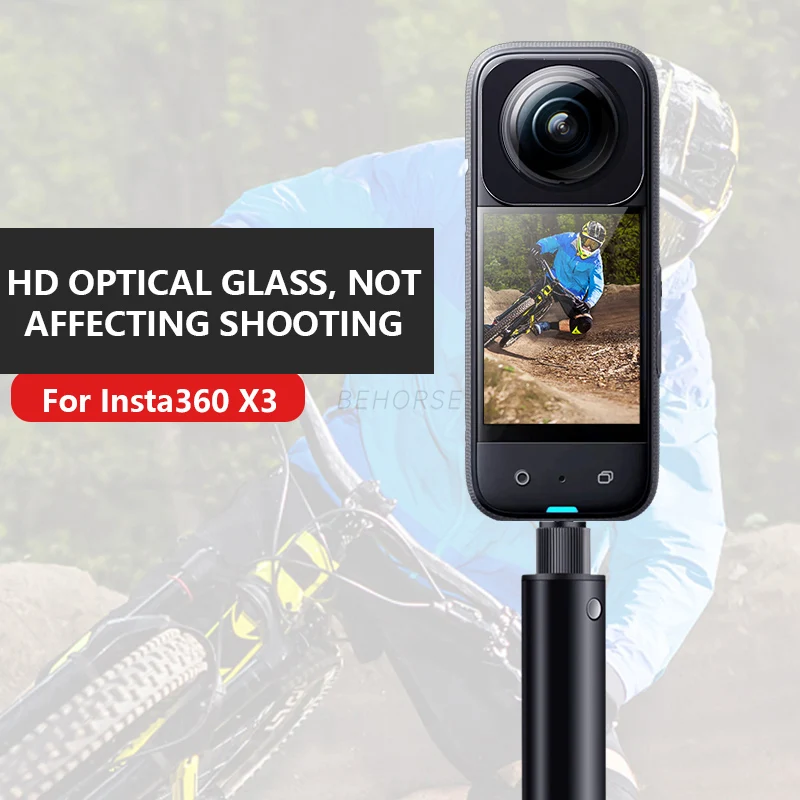 PULUZ Protezione per lenti in vetro ottico per Insta360 X4, durezza 9H, trasparenza 98%, confezione da 1