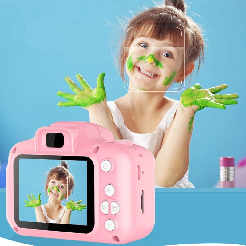 2.4 Inch HD Screen Children Kids Camera Charging Digital Camera Educational Toys Video Camera Birthday Gift with 32G Memory Card