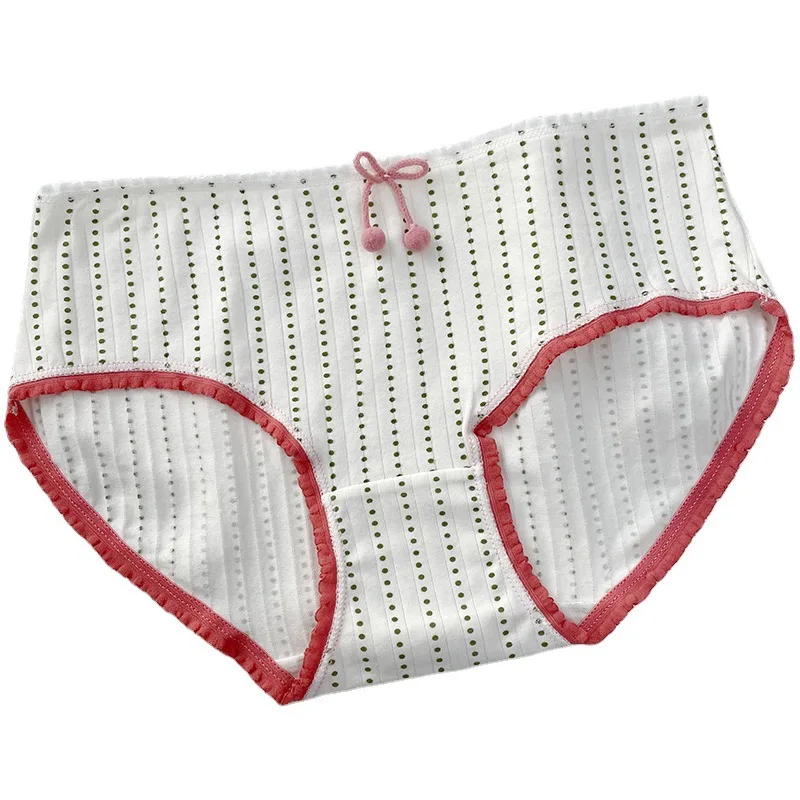 5 Pcs Cotton Women's Panties Cute strawberry Plus Size Underwear