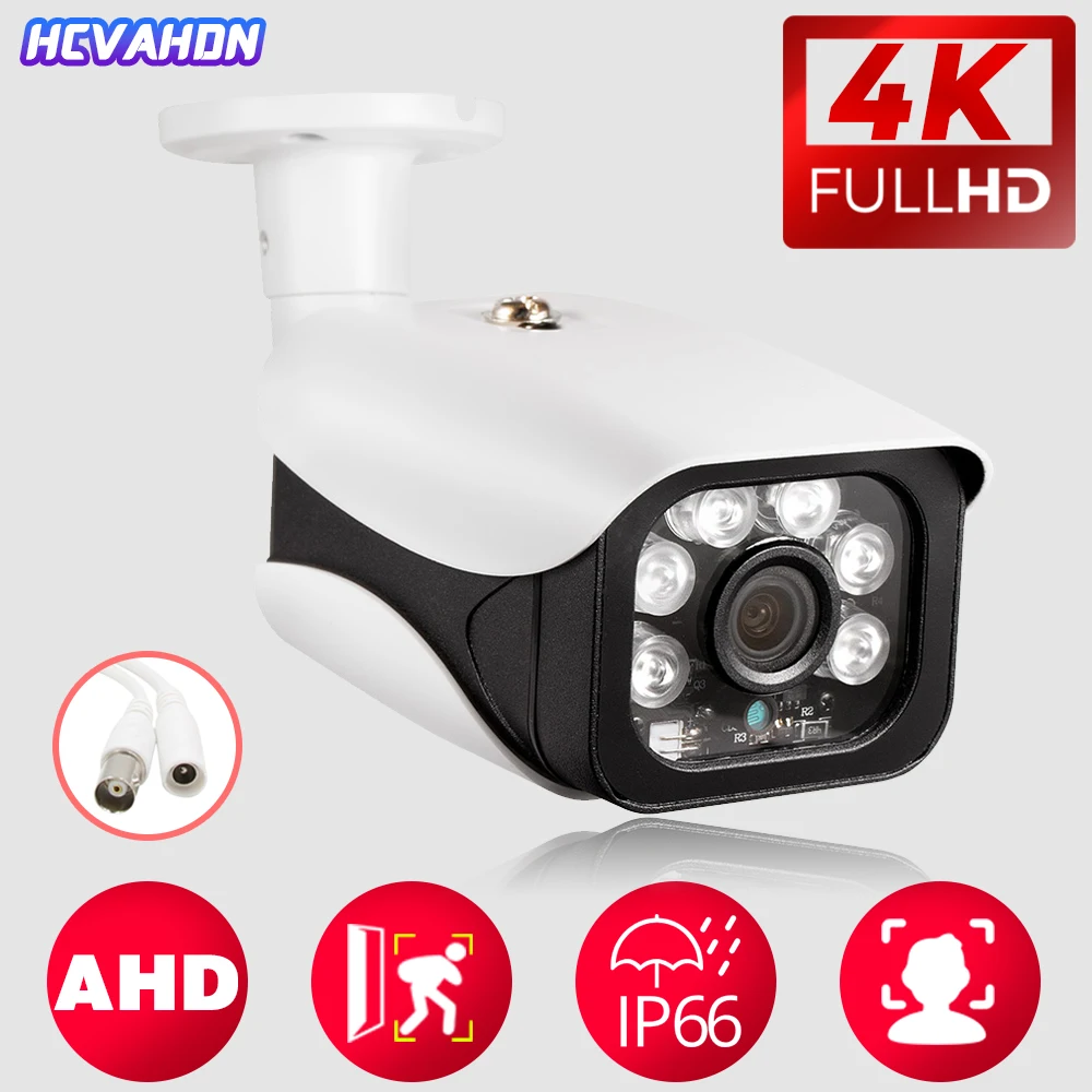 

8MP 4K 6in1 TVI AHD CVI Outdoor Ultra HD Video Surveillance Weatherproof 100ft Day Night Vision Home Security Bullet CCTV Camera