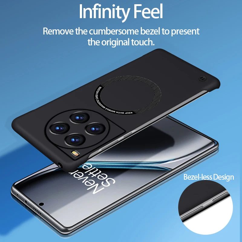 Business Borderless Matte Shockproof Phone Case with Magnetic Wireless Charging Compatibility