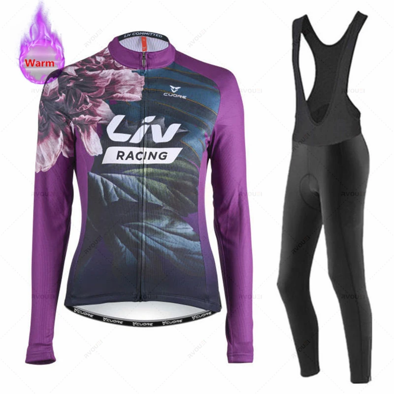 Liv Women Team Winter Cycling Clothing Thermal Fleece Bicycle Jersey Set MTB Road Bike cycling jersey,cycling shirt,cycling suit,cycling jersey set