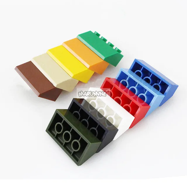 Marumine MOC Bricks 2x4 Slope Roof 3037 Compatible Diy Classic Building Blocks Assembles Parts Accessories Educational DIY Toy 4
