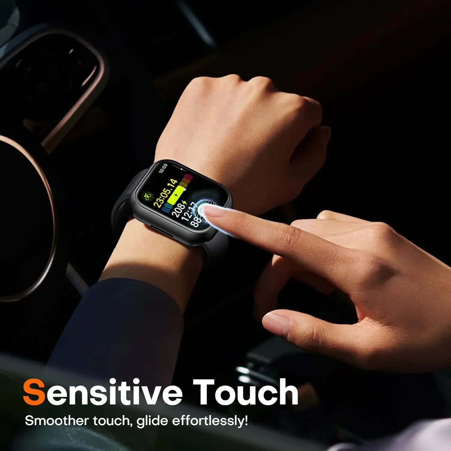 애플워치 시리즈 10 9 8 7 6 5 SE 46mm 45MM 41MM 42mm 40mm 44MM 강화유리 케이스 2개, 스크린 보호필름 포함 액세서리