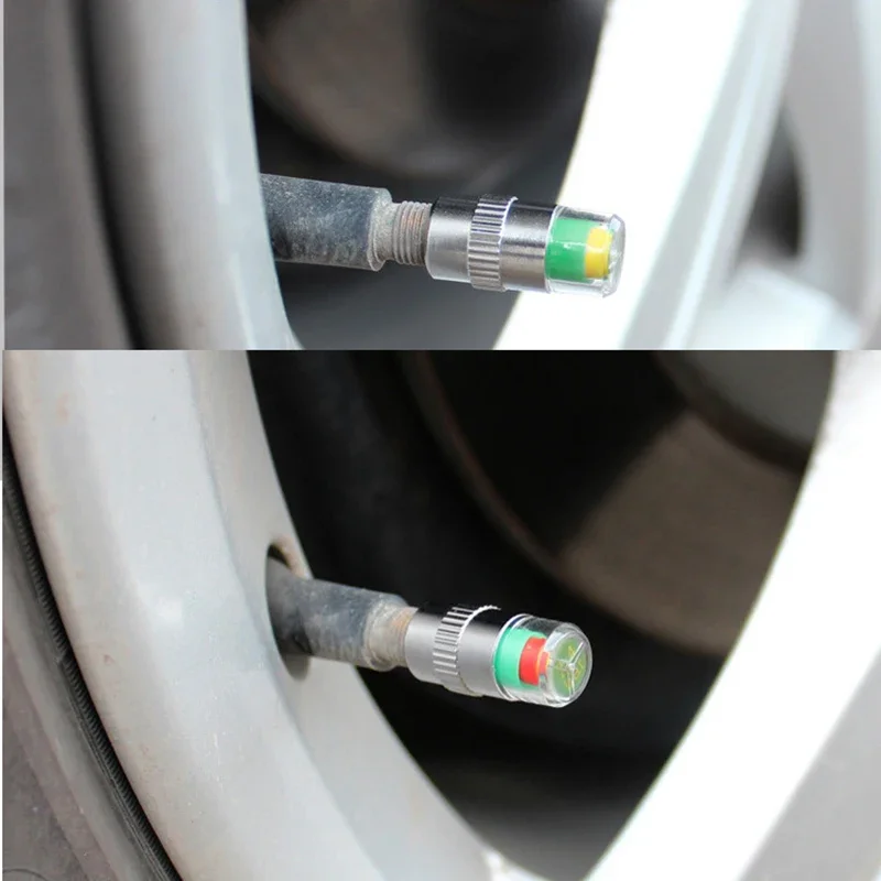 Car Tire Pressure Monitor Tire Pressure Monitor Pressure Gauge Cap Sensor Indicator Alert 2.0/2.2/2.4 Bar 30/32/36 PSI
