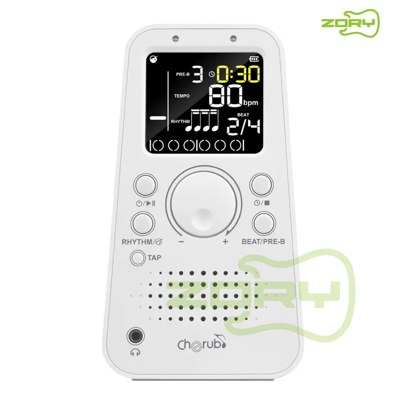 

CHERUB WSM-289 Electronic Metronome English Pronunciation Accompaniment Timing Function Rechargeable