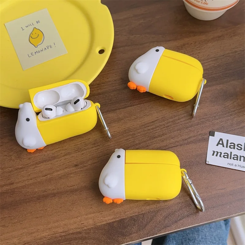 For Airpods Pro Case,Cute 3D Cartoon Big Mouth Bird Protective