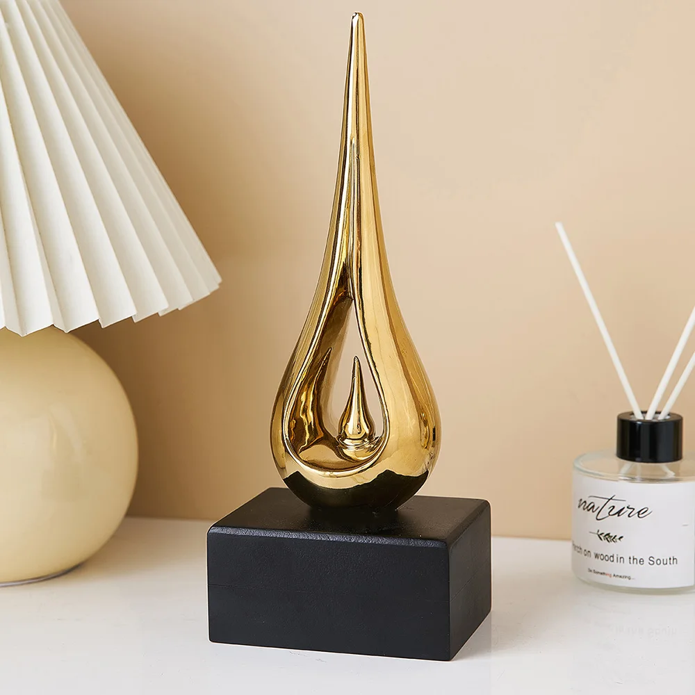 Nordic Home Decor Abstract Sculpture Ceramic Drop Figurines Bubble Bear