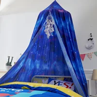 Bed Canopy for Baby Boy Blue Hung Dome Mosquito Net 4