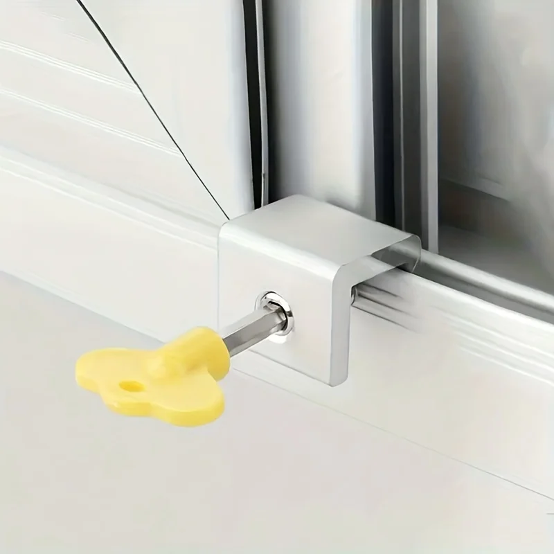 Sliding Sash Stopper Cabinet Locks Straps Doors Security Anti-theft Window Sliding Door Baby Kids Child Safety Lock