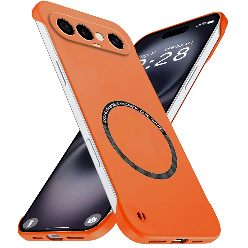 Magnetic Slim Frameless Phone Case - Matte Anti-Scratch Shockproof Armor