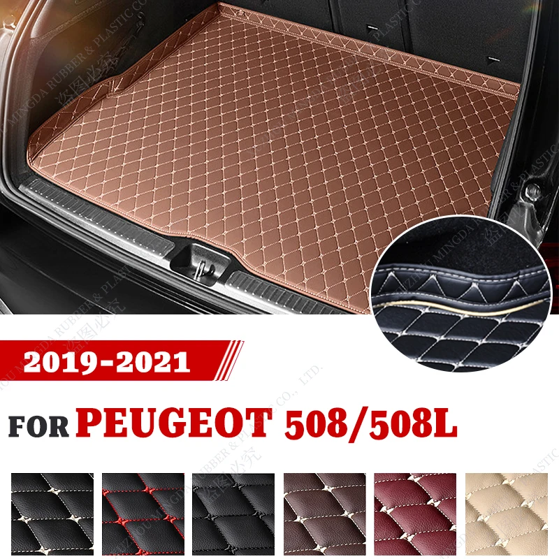 

LUTEHIL Custom Car Trunk Mat For PEUGEOT 508/508L 2019 2020 2021 Car Accessories Auto Goods Interior Details